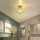 lampe de plafond led moderne à tête unique macaron en forme de pétale
