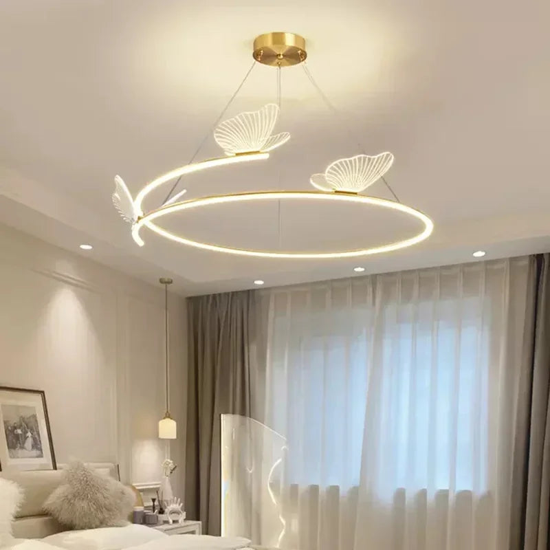lustre papillon moderne design créatif pour décoration intérieure - vue 5 sur 9