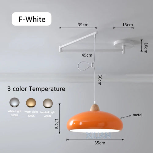 suspension moderne à bras oscillant led mobile - vue 14 sur 30