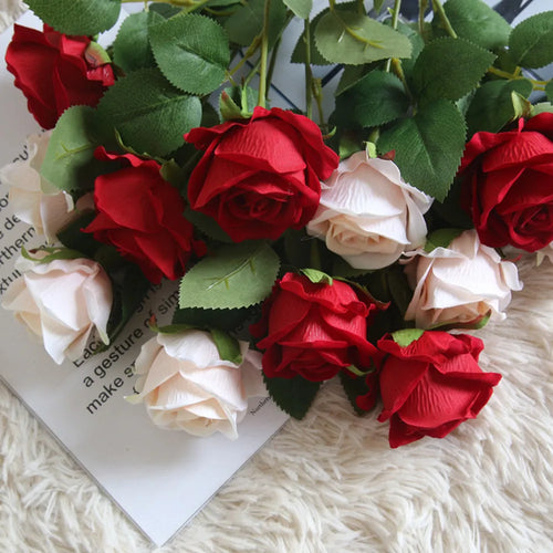 fleur artificielle en flanelle pour décoration intérieure et mariage - vue 7 sur 15