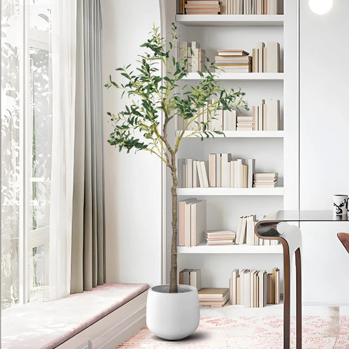 plantes d'olivier artificielles en pot pour décoration intérieure et extérieure - vue 2 sur 7