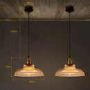 suspension vintage en verre transparent créative lumineuse