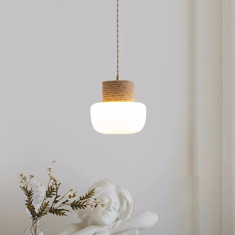 suspension LED en verre design nordique décorative - vue 5 sur 8