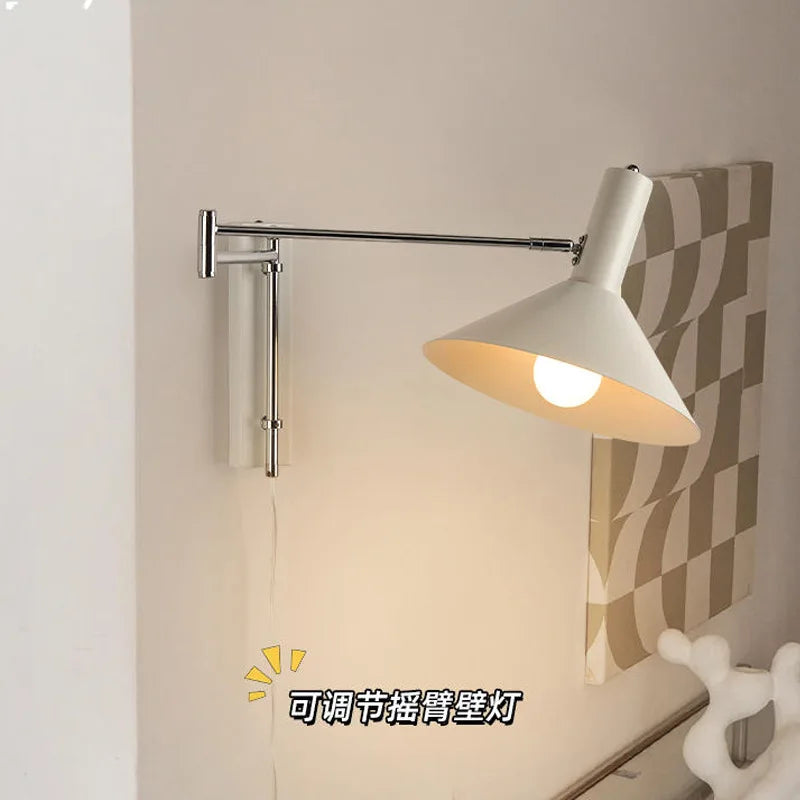 applique murale led vintage rotative pliante pour hôtel