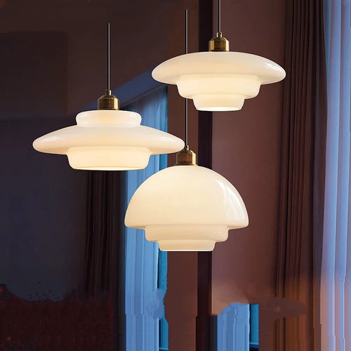 lampe led suspendue moderne en verre pour décoration maison - vue 2 sur 9