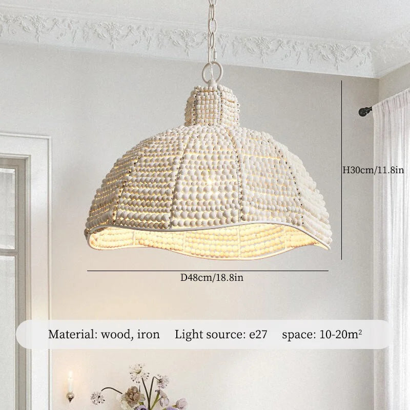 lustre à led vintage en bois pour décoration intérieure