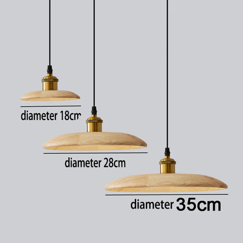 lampe suspendue nordique en bois massif pour intérieur décoratif - vue 7 sur 8