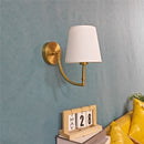 applique murale moderne nordique avec abat-jour en lin