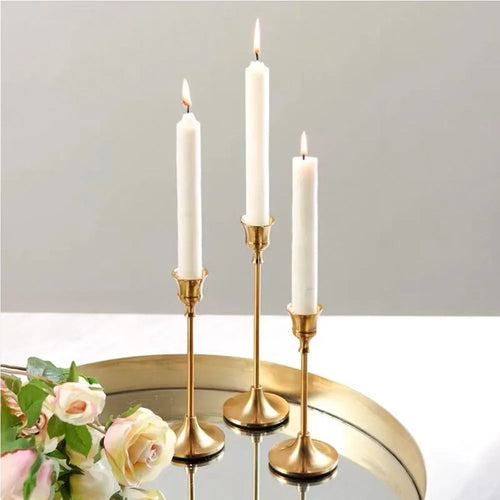 ensemble de bougeoirs rétro pour dîners romantiques et décorations festives - vue 4 sur 7