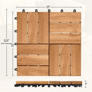 Kit 108 dalles terrasse acacia emboitables impermeables 30cm