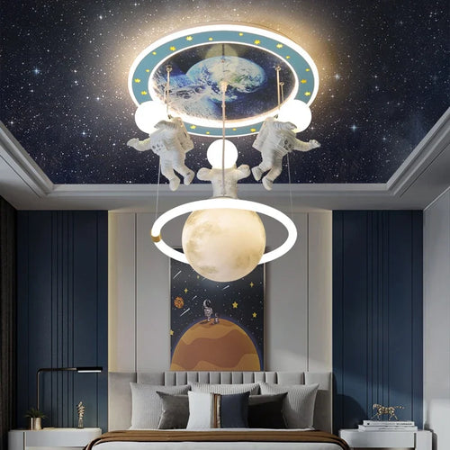 plafonnier led nordique astronaute idéal pour décoration intérieure - vue 3 sur 7