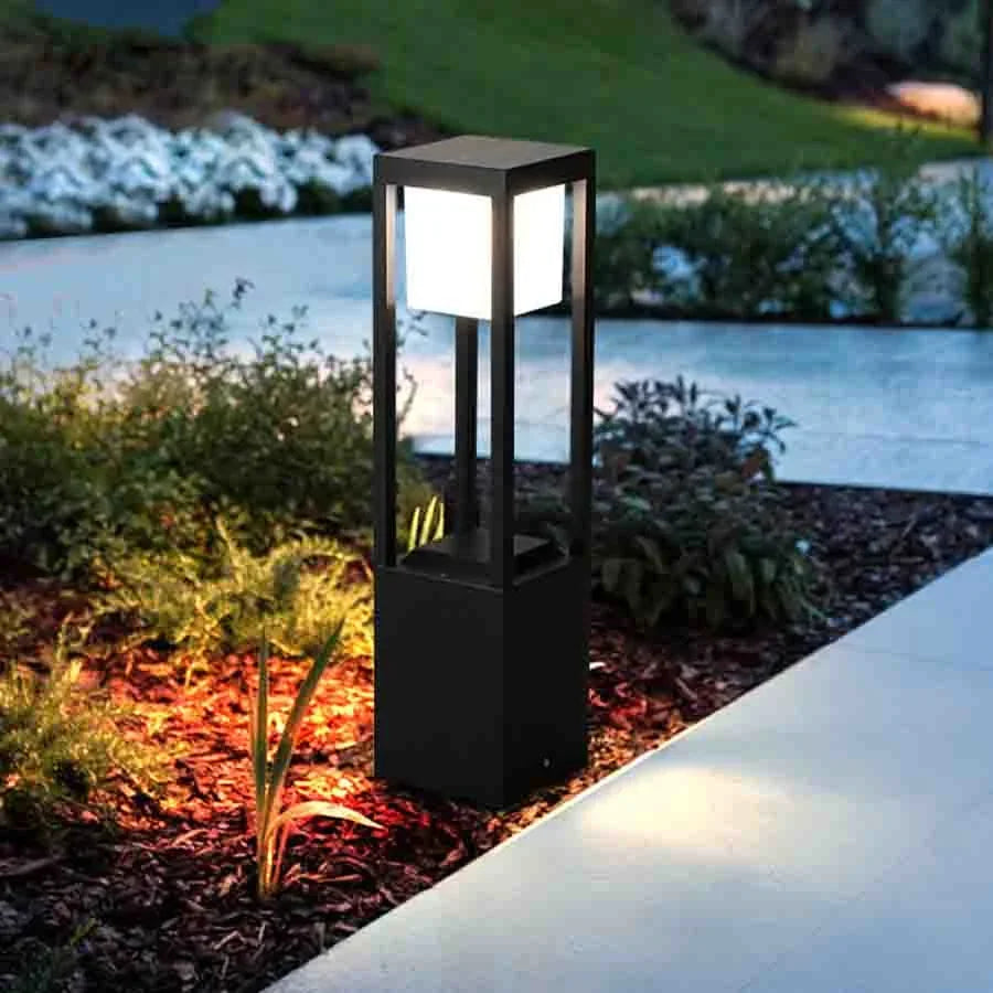lampe solaire d'extérieur en aluminium pour éclairage de jardin - vue 4 sur 24