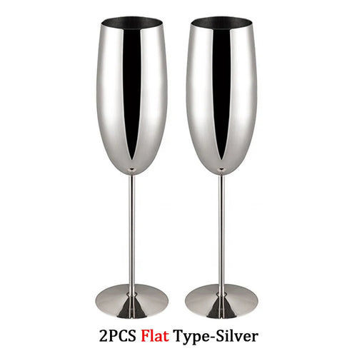 Verre champagne acier inoxydable texture coupe cocktail fete