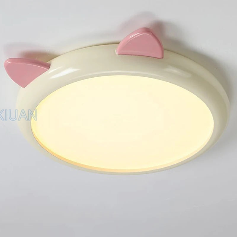 plafonnier dessin animé chaton spectre complet luminaires argent