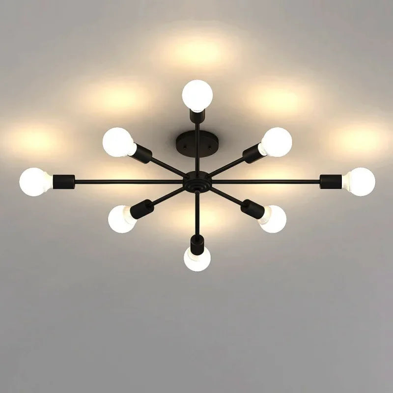lustre moderne industriel pour décoration intérieure rétro simple - vue 5 sur 11