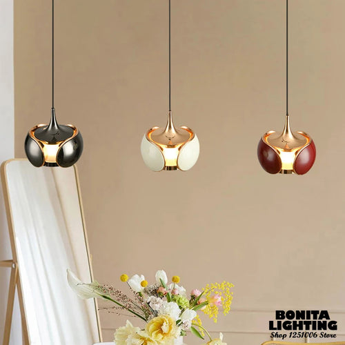 suspension nordique à led avec lentille scarabée relevable décoratif - vue 3 sur 12