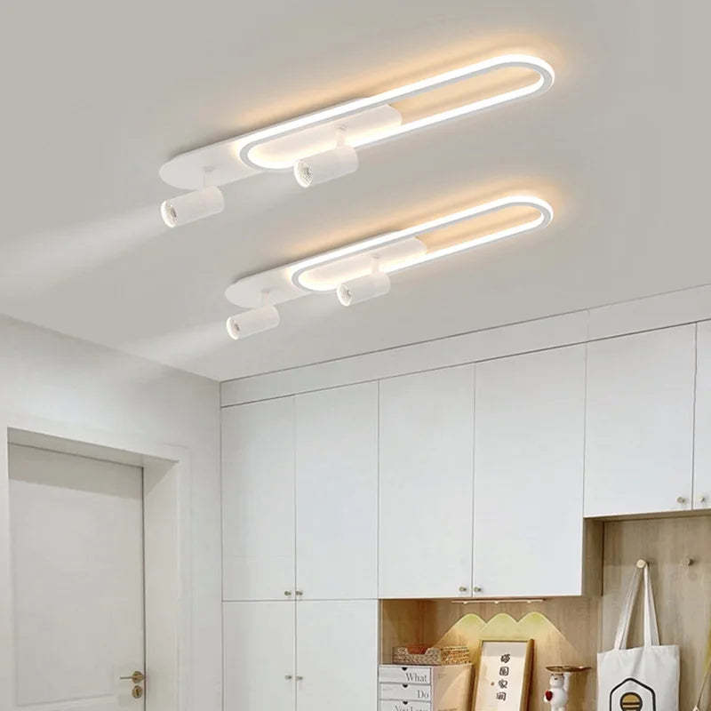 plafonnier led moderne avec projecteur luminaire décoratif d'intérieur