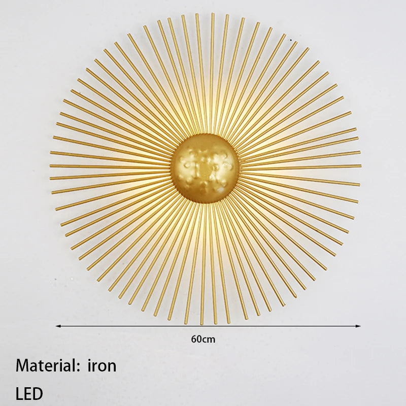 applique murale soleil led déco pour hôtel boutique - vue 10 sur 11
