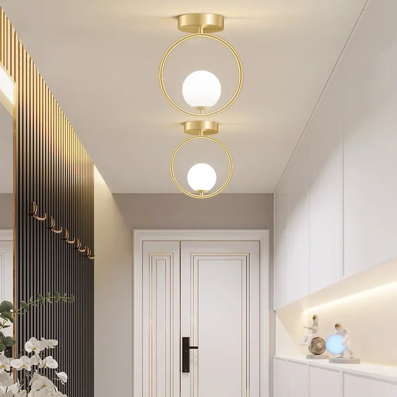 plafonnier moderne en verre pour éclairage intérieur décoratif - vue 7 sur 10