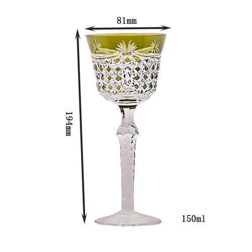 Verres à vin cristal style antique gravure artisanale