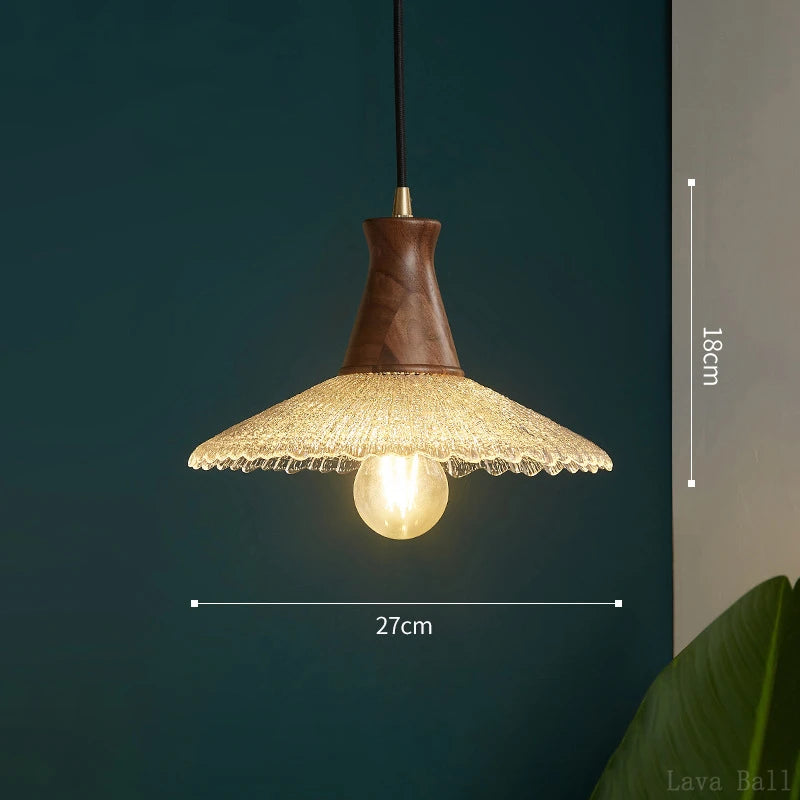 lustre suspension en laiton et verre pour décoration intérieure - vue 8 sur 8