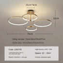 lustre décoratif moderne en anneau pour intérieur élégant