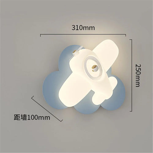 applique murale led en forme d'avion ou d'étoile pour enfants - vue 10 sur 9