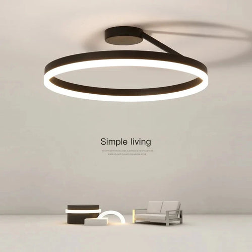 lustre minimaliste rond pour éclairage intérieur de luxe - vue 2 sur 10