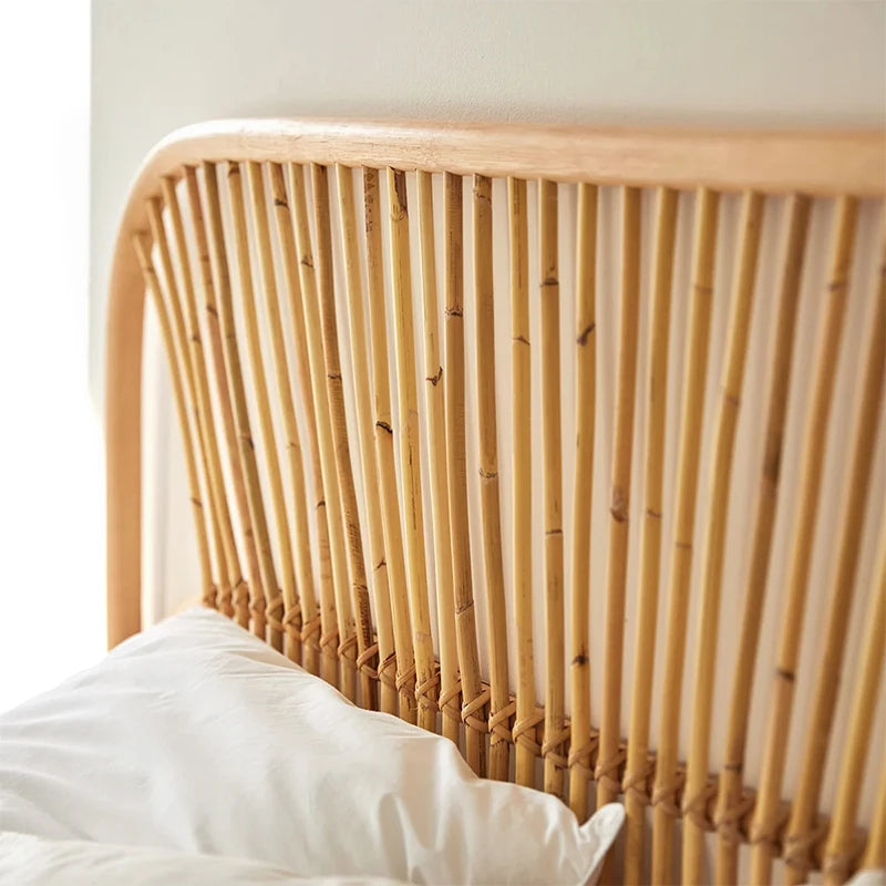 coussin en rotin pour lit et petit déjeuner style japonais - vue 3 sur 13