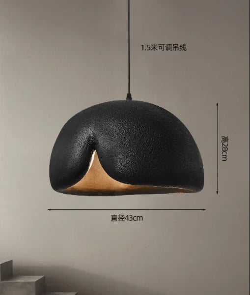 lustre nordique minimaliste wabi sabi led suspendu décor loft