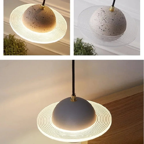 suspension en béton design mini planètes pour décoration intérieure - vue 7 sur 16