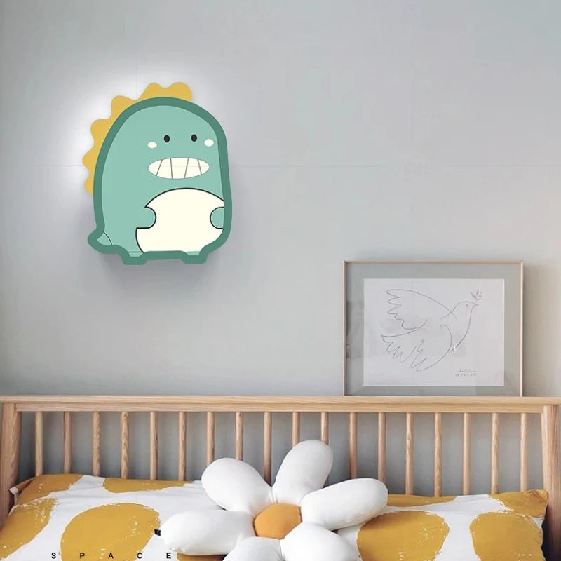 applique murale créative shiba inu dinosaure pour enfants - vue 4 sur 8