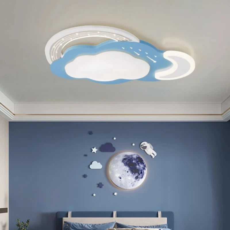 plafonnier moderne nuage arc-en-ciel pour chambre enfant - vue 4 sur 8