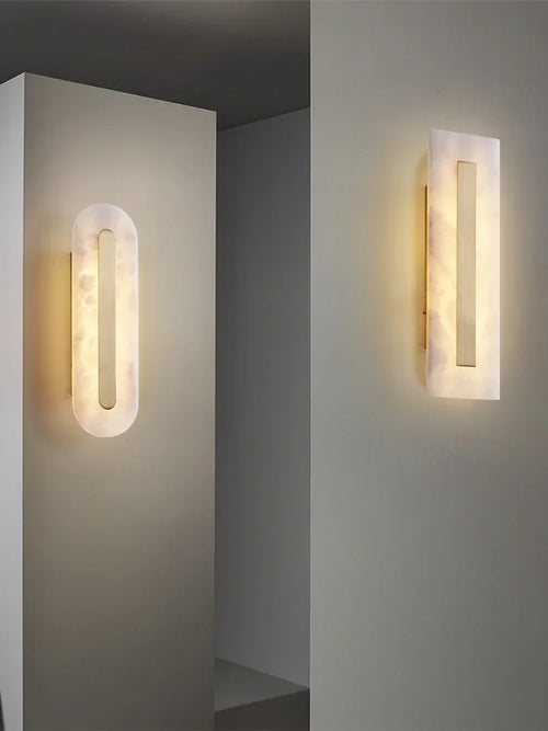 applique murale en marbre éclairage led décoratif pour intérieur moderne - vue 3 sur 12