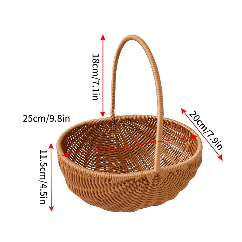 panier de rangement tissé à la main pour jardin et pique-nique - vue 14 sur 27