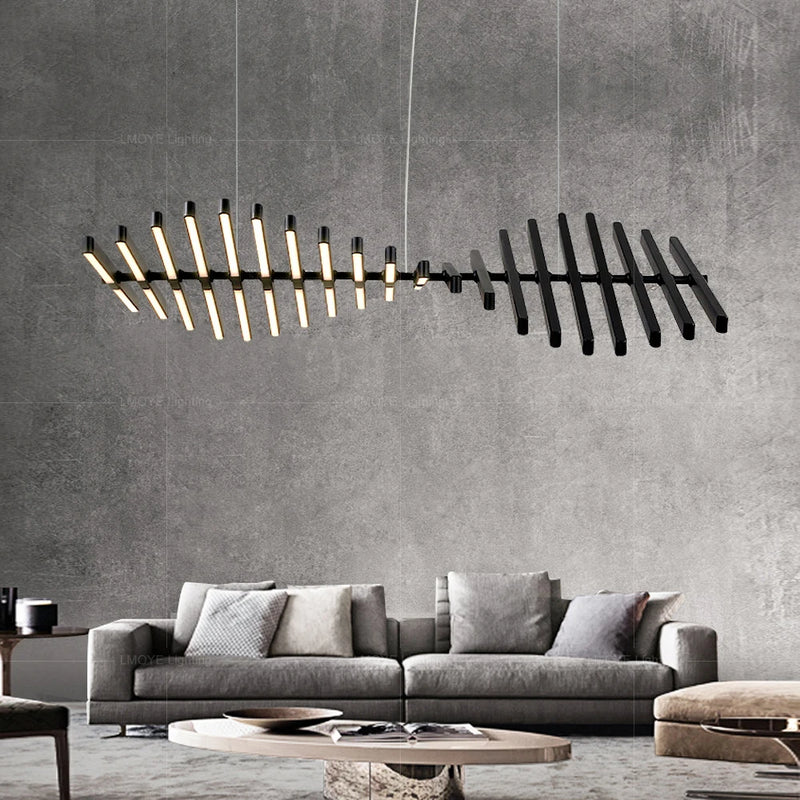 lustre led luxe suspension longue bande pour bricolage