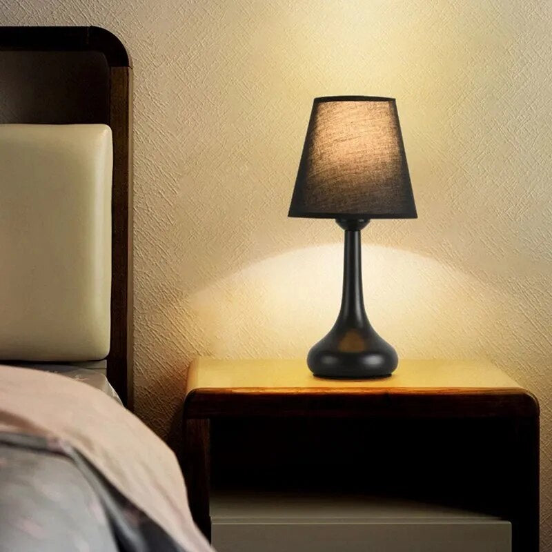 Lampes LED nordique modernes abat-jour en tissu