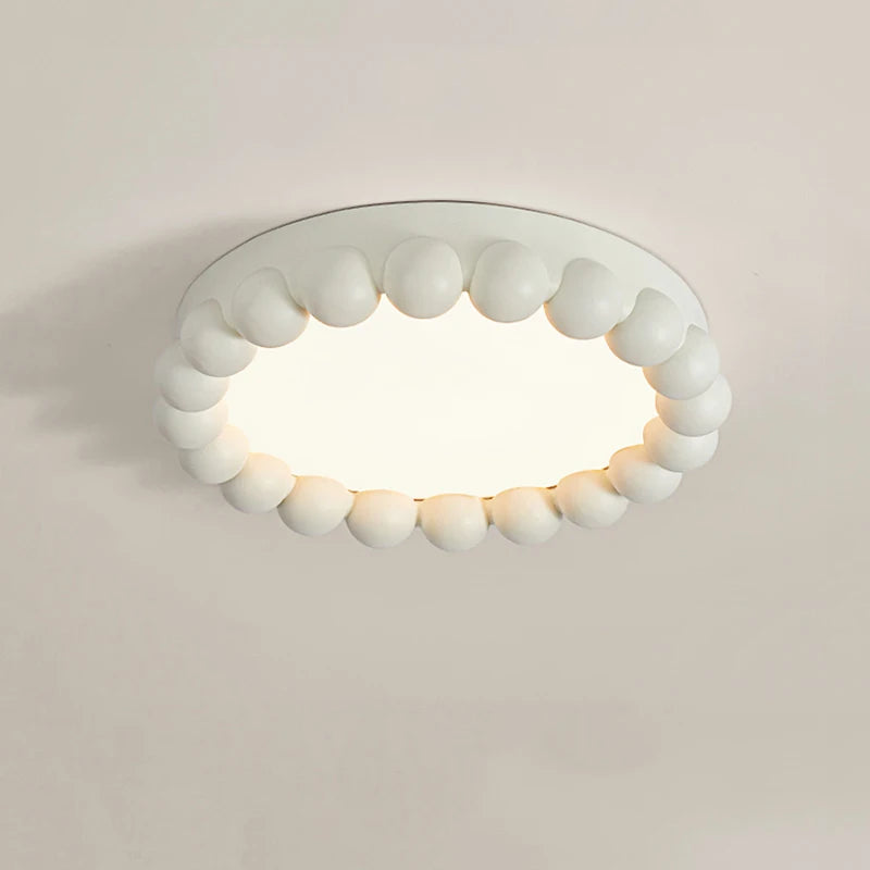 Plafonnier LED circulaire de Style crème nordique