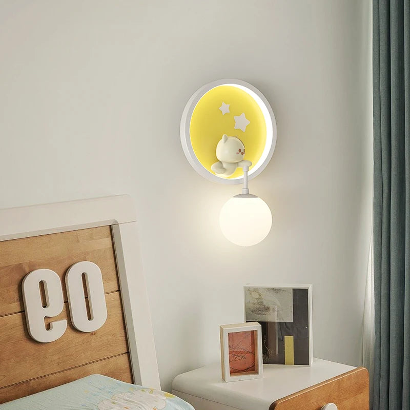 lampe de chevet créative dessin animé ours nuage pour enfants - vue 5 sur 9