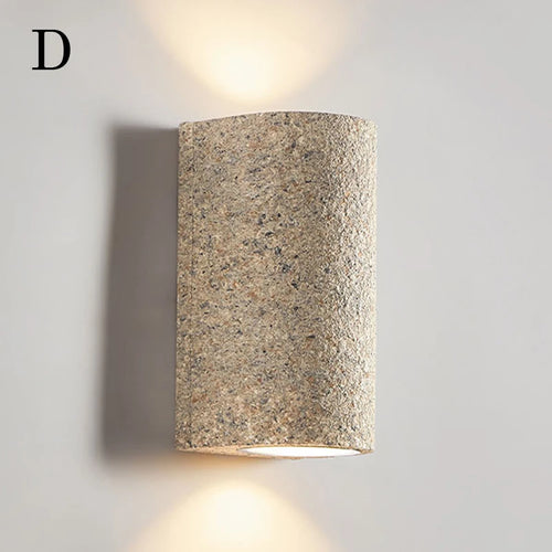 applique murale led wabi-sabi japonais rétro en ciment - vue 11 sur 11