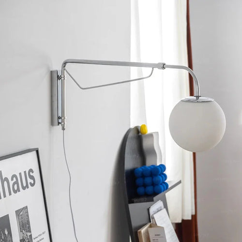 appliques murales modernes à bras long rotatif minimalistes - vue 3 sur 7