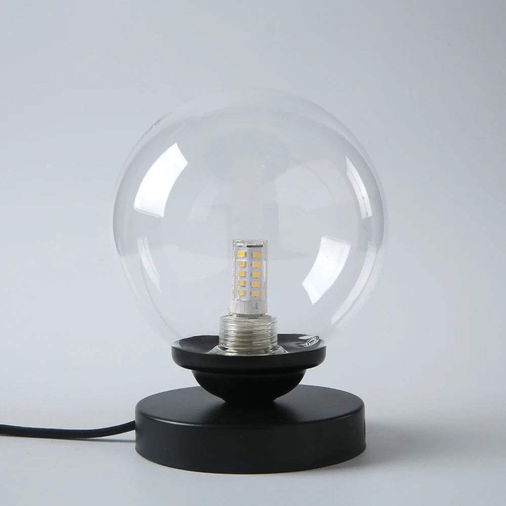 LED lampe de lecture lampes de Table boule de verre doré de bureau - vue 8 sur 9
