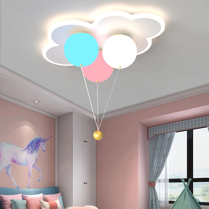 lustre kawaii pour enfants en acrylique avec télécommande - vue 4 sur 10