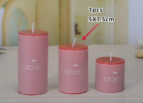 bougies piliers parfumées décoratives sans fumée en plusieurs tailles et couleurs - vue 20 sur 29