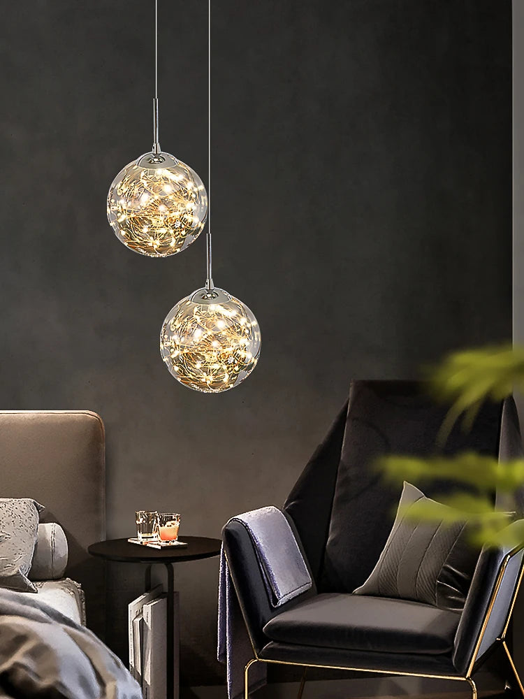 suspension moderne nordique en forme d'étoile pour intérieur - vue 5 sur 8