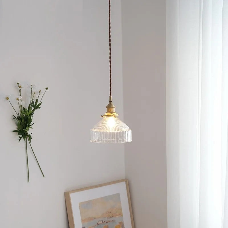 suspension vintage en verre japonais pour éclairage de loft - vue 3 sur 8