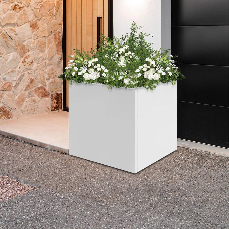 jardinière carrée en métal pour plantes intérieures et extérieures