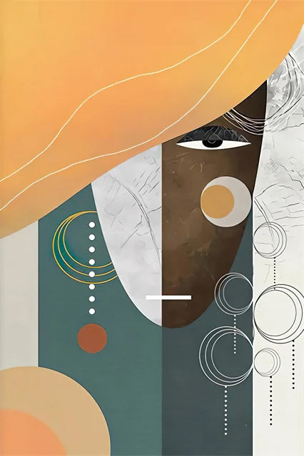 peintures abstraites modernes avec personnages pour décoration intérieure