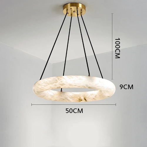 lustre en marbre naturel espagnol pour hôtel luxueux - vue 9 sur 8