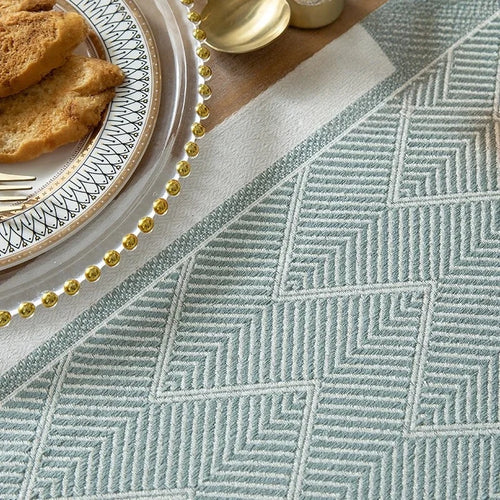 Chemin de table imperméable polyester motif géométrique décoration - vue 4 sur 4
